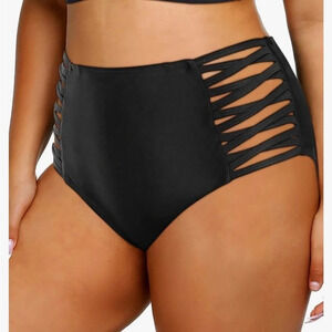 High Waisted Black Bikini Bottom